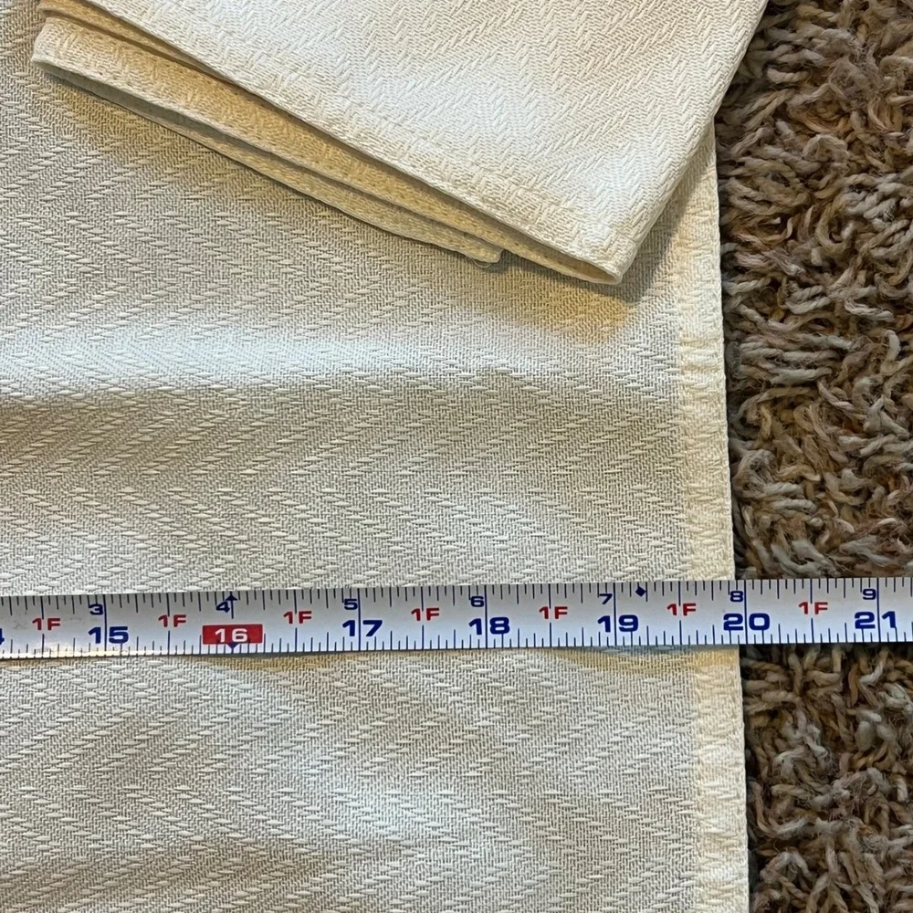 Lauren Ralph Lauren Cream Chevron‎ Woven Cloth Napkins Set of 2 Square 20x20
